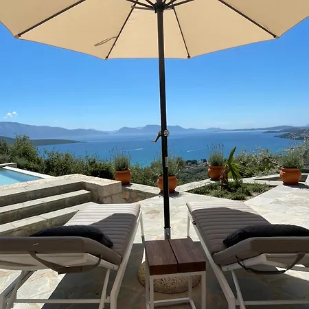住宿加早餐酒店 Grey Sea View Estate - Luxury With Private Pool & Plunge Pool Katouna